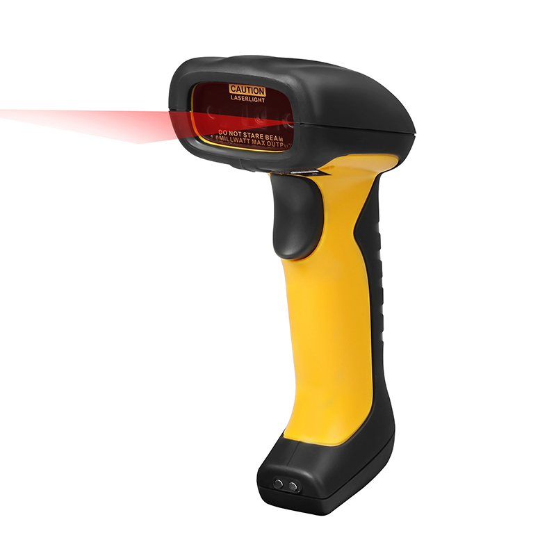 Adesso NUSCAN 4100B Industrial, Hospitality Handheld Barcode Scanner-Cable/Wireless,Yellow 